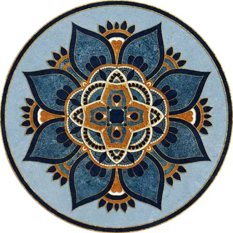 Navak Carpet Persian Style Living Room Carpet Bedroom Decoration Dressing Table Cloakroom Non-slip Floor Carpets Circular Area Rugs