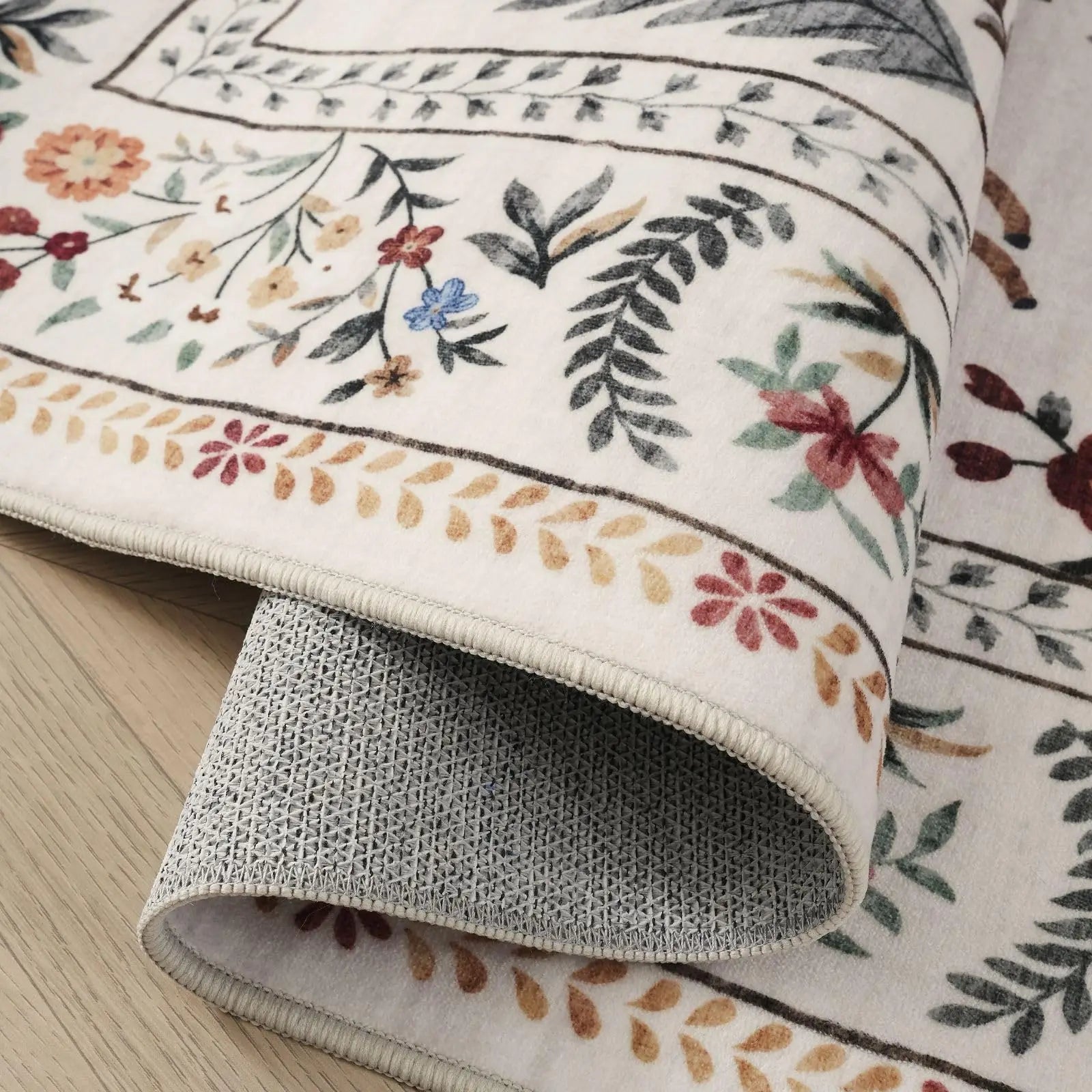 Navak Carpet Exclusive Picks Läuferteppich für die Küche, rutschfest, waschbar, mit Gummirückseite, weicher Teppichläufer mit Blumenmuster und Tiermotiven für die Küche, Heimdekoration