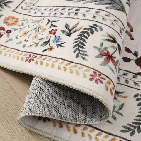 Navak Carpet Exclusive Picks Läuferteppich für die Küche, rutschfest, waschbar, mit Gummirückseite, weicher Teppichläufer mit Blumenmuster und Tiermotiven für die Küche, Heimdekoration