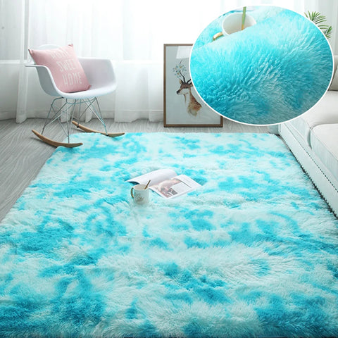 Navak Carpet Haarige Regenbogen-Teppiche für Kinderzimmer, Schlafzimmer, weiche, pelzige Teppiche, Wohnzimmer, Kinder-/Babyzimmer, Kinderzimmer, Spielzimmer, niedliche Zimmerdekoration, Bereichsteppich