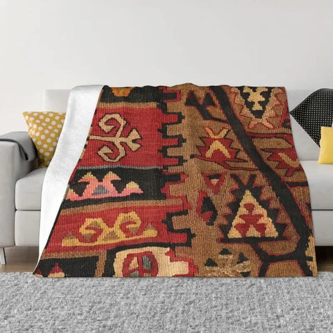 Navak Teppich Sofa Fleece Baluch Flachgewebe Antiker Afghanistan Teppich Überwurfdecke Warmer Flanell Türkischer Kelim Ethnische Kunst Decken Tagesdecken