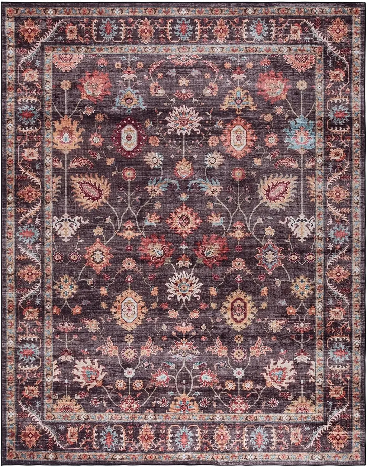 Navak Carpet Exclusive Picks Bohemian Style Loop-Pile Rug - Ultra-Thin, Stain-Resistant, Non-Slip Carpet for Living Room & Office, Soft Floor Mat