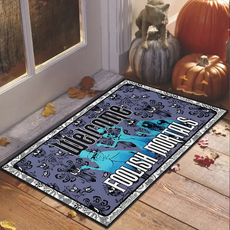 Navak Carpet Scandinavian Gothic Skeleton Floor Mat Entrance Outdoor Rug Absorbent Dirty Resistant Carpet Doormat Machine Washable Bedroom