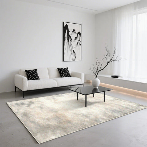 Navak Teppich Abstrakter Kunststil TEPPICH FÜR WOHNZIMMER Leichte Luxusdekoration Zuhause Rutschfester waschbarer Teppich Minimalismus Schlafzimmer Flauschige weiche Matten