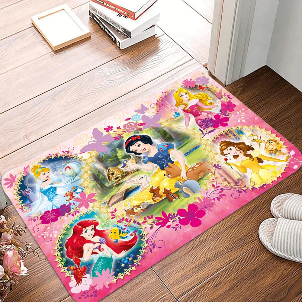 Navak Carpet Daily Picks Fußmatte mit Cartoon-Motiv „Disney Princess“, für den Eingang, rutschfeste Fußmatte, waschbar, für Küche, Flur, Badezimmer, Badematten