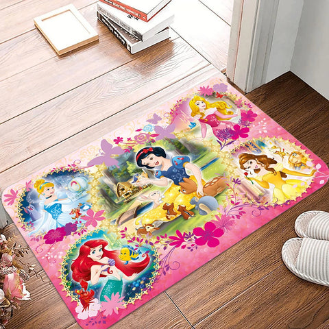 Navak Carpet Daily Picks Fußmatte mit Cartoon-Motiv „Disney Princess“, für den Eingang, rutschfeste Fußmatte, waschbar, für Küche, Flur, Badezimmer, Badematten