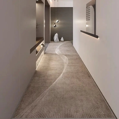 Navak Teppich Modern Fashion Langer Streifen Flurteppich Heimdekoration Hotel Flurteppich Waschbar Villa Treppenläufer Matten Anpassbar ﻿