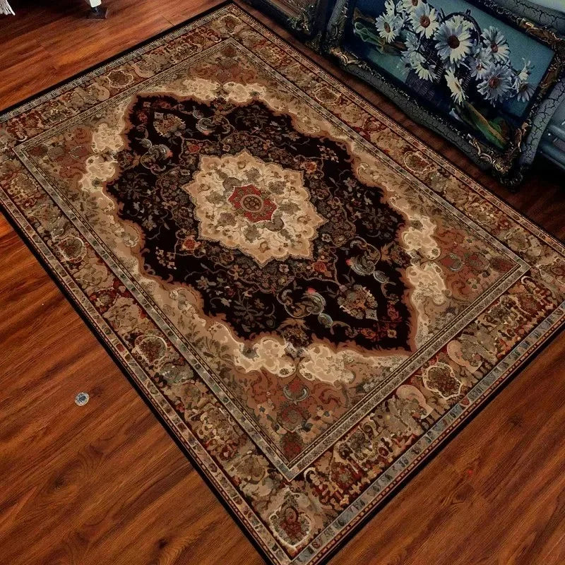 Navak Carpet, trendiger Teppich mit marokkanischem Muster, maschinenwaschbarer Teppich für Boho-Wohnzimmerdekor, rutschfeste Bodenmatte für Schlafzimmer und Loungebereiche