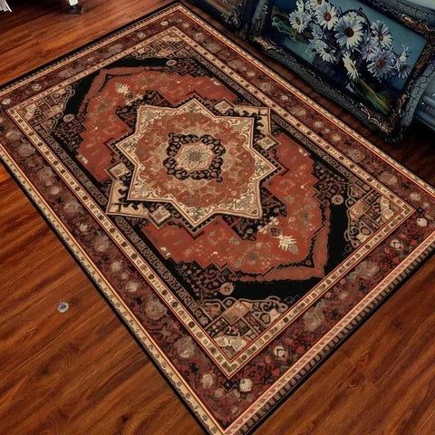 Navak Carpet, trendiger Teppich mit marokkanischem Muster, maschinenwaschbarer Teppich für Boho-Wohnzimmerdekor, rutschfeste Bodenmatte für Schlafzimmer und Loungebereiche