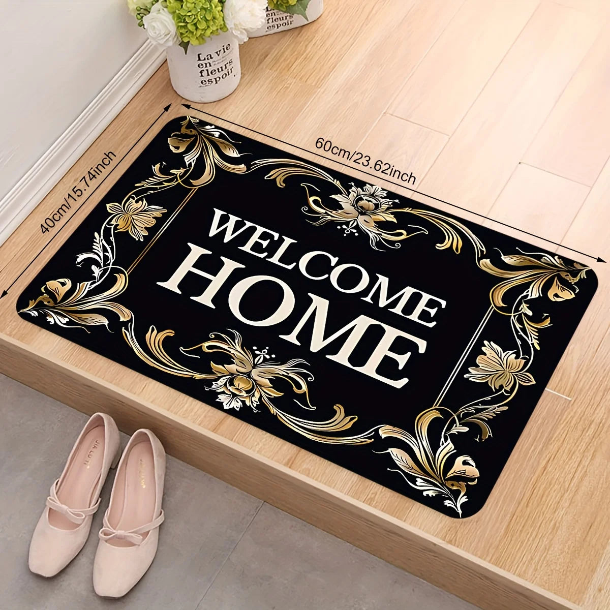Navak Carpet „Welcome Home“-Fußmatte, langlebig, rutschfest, für den Eingangsbereich, perfekt für den Innen- und Außenbereich, verleiht Ihrem Türrahmen einen einzigartigen Charme