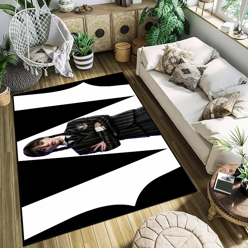 Navak Teppich Horrorfilm W-WedgesdayS-2 kleiner Teppich Teppich Wohnkultur Schlafzimmer Matte Flur Balkon Teppich Eingang Fußmatte Dekoration