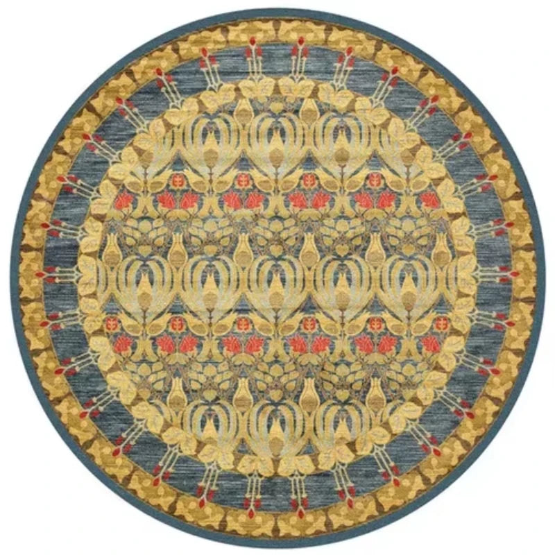 Navak Carpet Persian Style Living Room Carpet Bedroom Decoration Dressing Table Cloakroom Non-slip Floor Carpets Circular Area Rugs