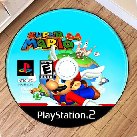 Navak Carpet Daily Picks Disney Mario Cartoon Runder Teppich Baby Krabbelmatte Kreisförmige Teppiche Wohnzimmer Schlafzimmer Fußmatte Spiel CD Heimdekoration