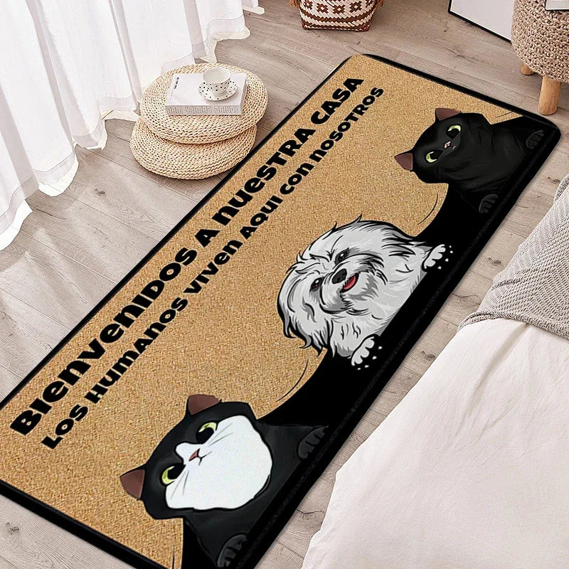 Navak Teppich, Teppich für Schlafzimmer, schöne Fußmatte für Haustiere, Katzen und Hunde, Eingangsbereich, Fußmatte, individueller Wohnzimmer-/Flur-/Badezimmerteppich, Küchenzubehör