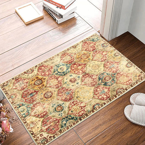 Navak Carpet Exclusive Picks Vintage Persian Style Living Room Carpet Machine Washable Washable Floor Mat Light and Comfortable Bedroom Bedside Rugs