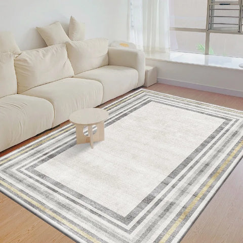 Navak Carpet Exclusive Picks Nordischer einfacher geometrischer Kristallsamt-Teppich, großer Teppich, Wohnzimmermatte, Familiensofa, Balkon, Korridor, rutschfeste dekorative Teppiche