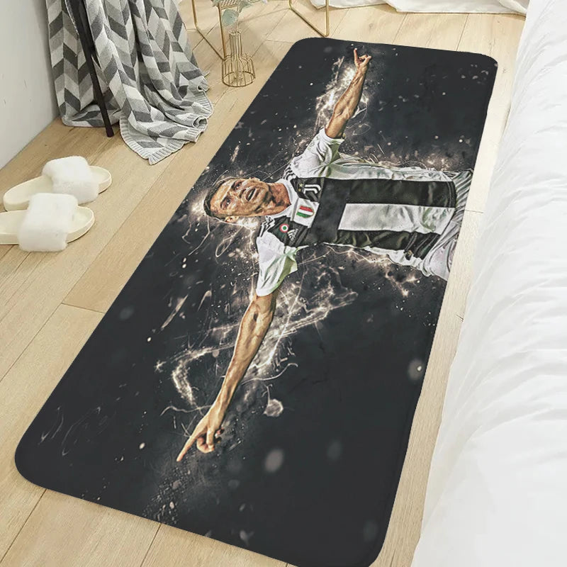 Navak Teppich, Teppich für Schlafzimmer, Cristiano Ronaldo CR7, Küche, Veranda, Fußmatte, rutschfest, Balkon, Badvorleger, Wohndeko-Artikel, Fußmatte, Eingangstür
