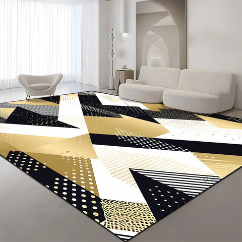 Navak Carpet Luxury Geometric Large Living Room Carpet Home Decoration Nordic Style Rugs for Bedroom Soft Non-slip Sofa Side Mat for Children