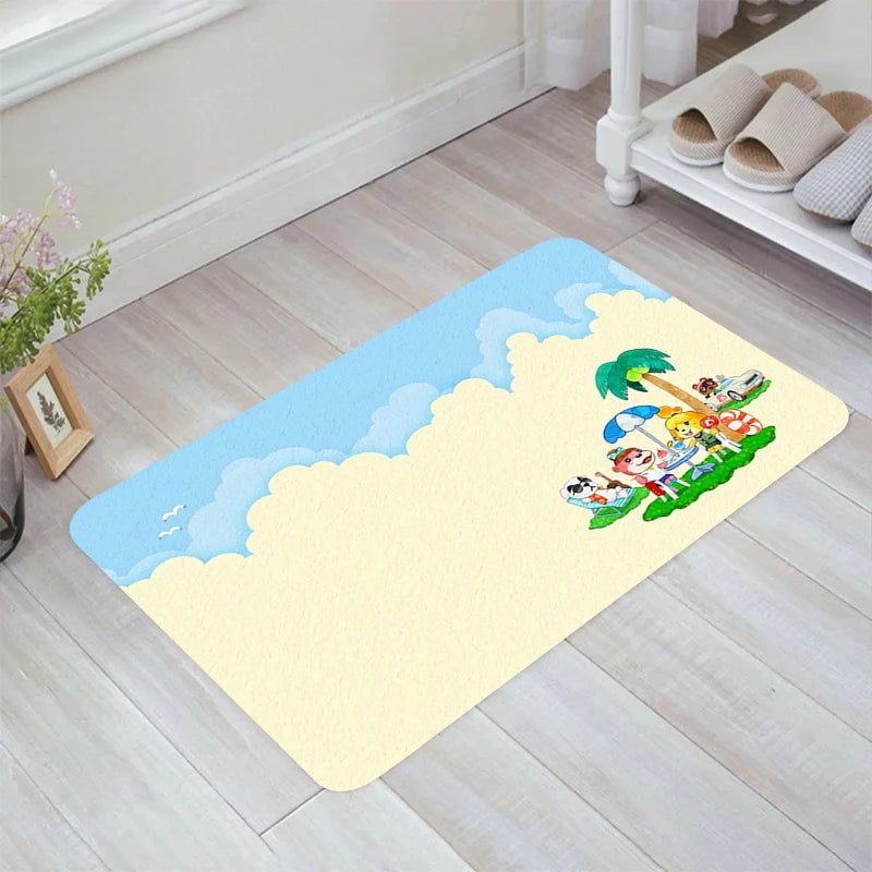 Navak Teppich Animal C-Crossing Game Bodenmatte Home Teppich Eingang des Hauses Zimmer Teppiche Teppiche Balkon Küche Teppich Fuß Fußmatte Türmatten Bad