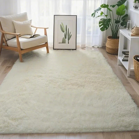 Navak Teppich, für Schlafzimmer, Wohnzimmer, flauschig, flauschig, zottelig, weich, Plüsch, grau, Teppich für den Innenbereich, grau, für Kinder, Heim, Wohnheim, Dekoration