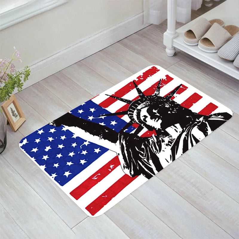 Navak Teppich Flagge der amerikanischen Bodenmatte Teppiche Zimmer Matten Teppiche Home Fußmatte Eingangstür Küche Teppich Balkon Fuß Teppich Badezimmer Badehaus