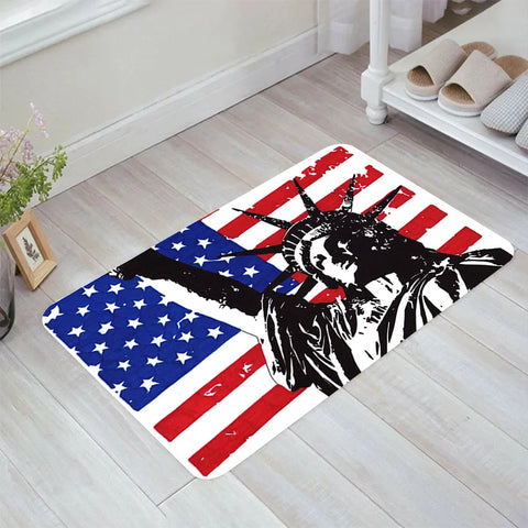 Navak Teppich Flagge der amerikanischen Bodenmatte Teppiche Zimmer Matten Teppiche Home Fußmatte Eingangstür Küche Teppich Balkon Fuß Teppich Badezimmer Badehaus