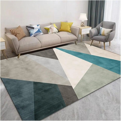 Navak Carpet Exclusive Picks Nordischer geometrischer Luxus-Schlingenflor-Teppich – waschbare Matte für Flur, Airbnb, Schlafzimmer, Büro, Heimdekoration