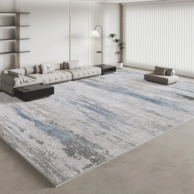 Navak Teppich, italienischer minimalistischer Teppich für Wohnzimmer, leichtes Luxus-Schlafzimmerdekor, Plüschteppich, flauschig, weich, grau, verdickte Matte