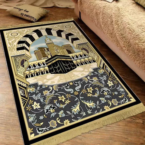 Navak Teppich Islam Dicker Gebetsteppich Männergebetmatte für Muslim Ramadan Verdickte weiche Männergebetmatte Tragbare Gebetsteppiche Kindergebetteppich
