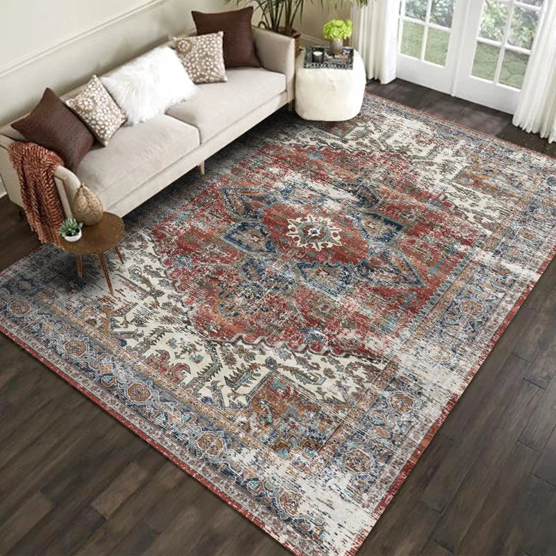 Navak Teppich Retro Europa Persien Stil Teppich Wohnzimmer Sofa Schlafzimmer Arbeitszimmer Küche Eingang Fußmatte Rutschfester Cartoon Home Dekoration Teppich