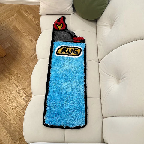 Navak Teppich Tufting Teppich Big Blue Feuerzeug Schlafzimmer Teppich Wohnzimmer Teppich Nachttisch Badezimmer Matte Türboden Anti Rutsch Pad Ästhetisches Wohndekor