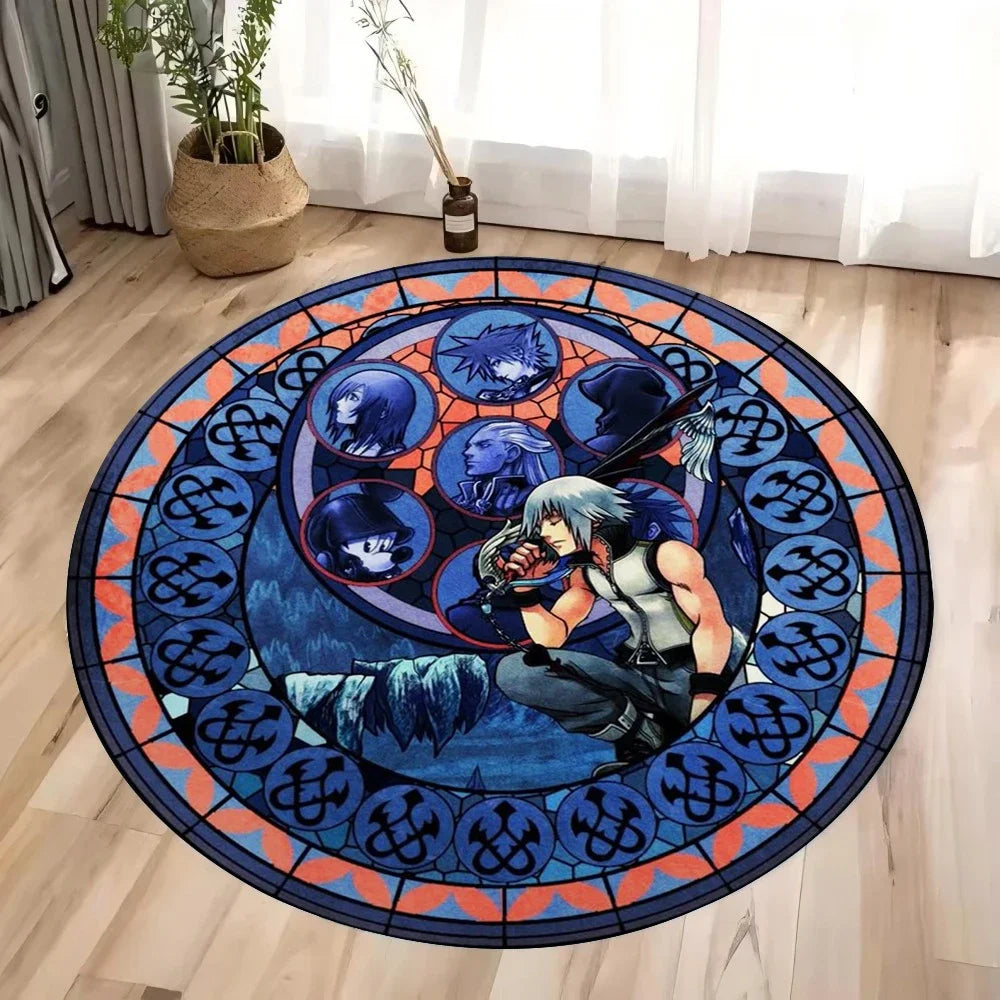 Navak Carpet Daily Picks Kingdom Hearts Cartoon Area Rug Round Floor Mat Living Room Carpet Bathroom Kitchen Rugs Doormat Non-slip Floor Mat