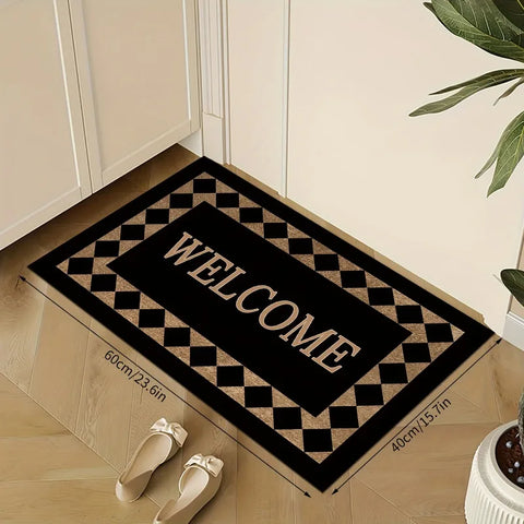 Navak Carpet 1 Stück rutschfeste Willkommens-Fußmatte, maschinenwaschbar, weich, langlebig, 100 % Polyester, moderne Heimdekoration, Eingangsteppich, modischer Komfort