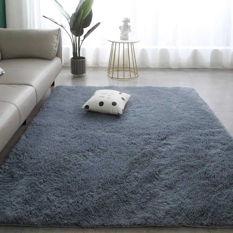 Navak Teppich Shag Wohnzimmer Seidenwolle Teppich Home Schlafzimmer Bett Vollbodenmatte Nordisches Sofa Rutschfeste Matte Einfaches Windplüschkissen