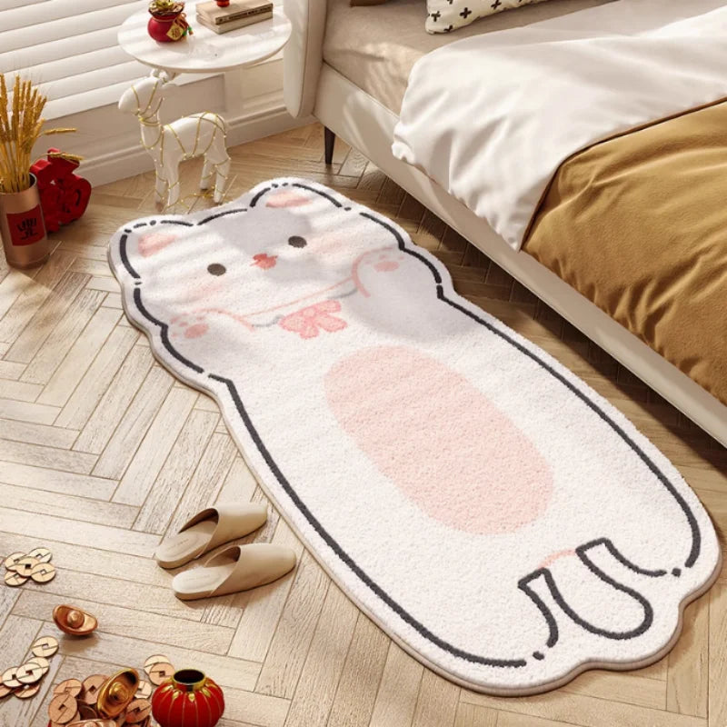Navak Carpet Exclusive Picks Moderner Teppich aus Kunstkaschmir mit Cartoon-Katze – weicher Kinderteppich für Schlafzimmer, Sofa, Wohnzimmer, Spielzimmer, gemütliche Heimdekoration