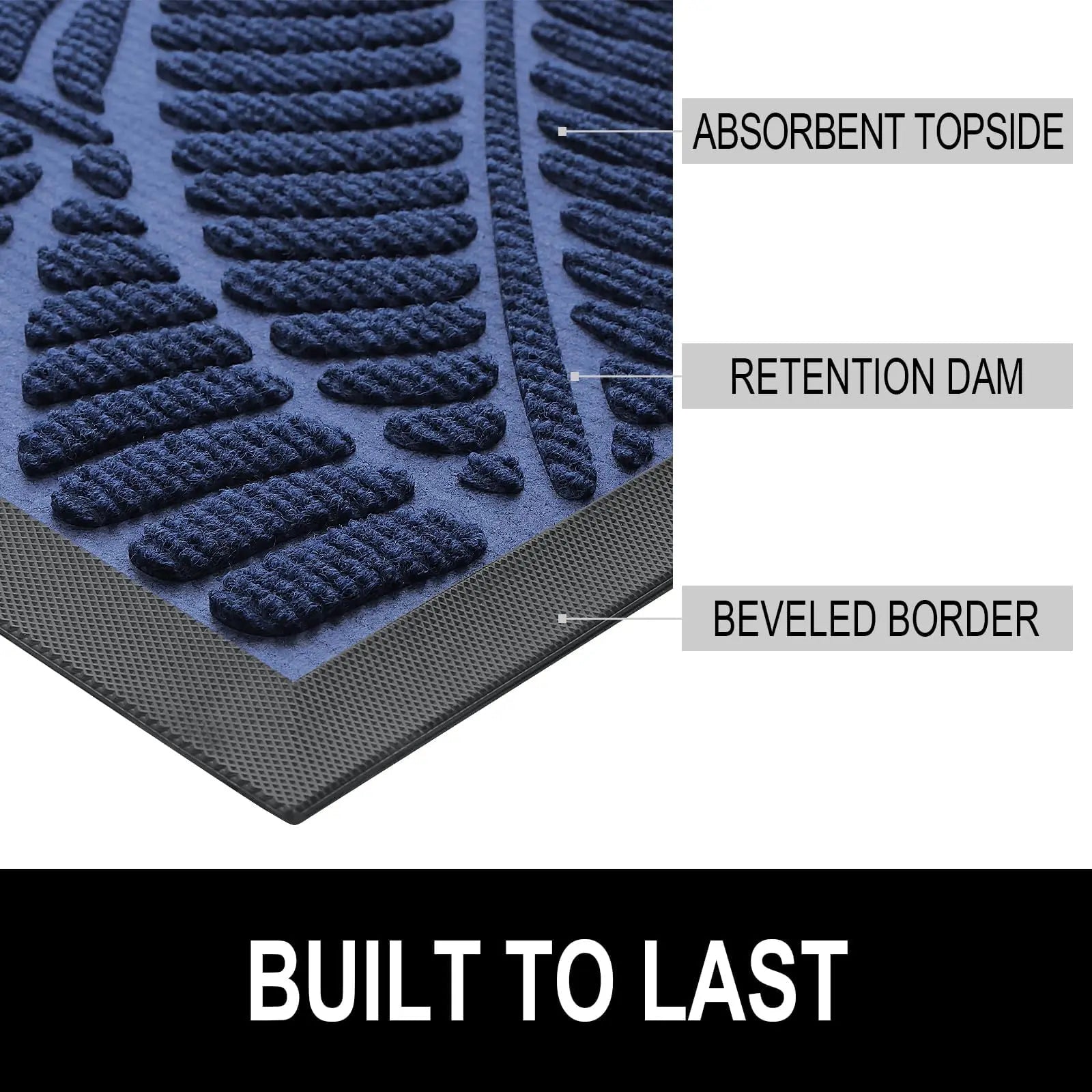 Navak Carpet Olanly Fußmatten Indoor Outdoor Schmutzfänger Rutschfeste Eingangsmatte Waschbare Matten Für Eingangsbereich Haustür Garten Fußmatten Teppiche