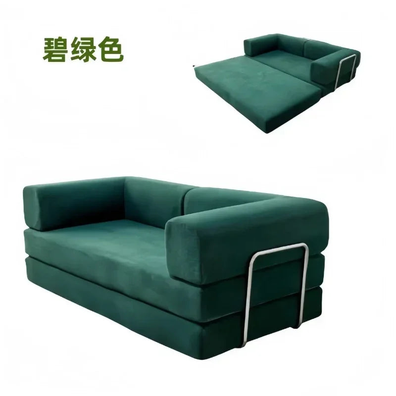 Navak Carpet Italienisches minimalistisches Retro-High-End-Cord-Wohnzimmersofa, komprimiertes Sofa, Schlafsofa, faltbar, waschbar, anpassbar
