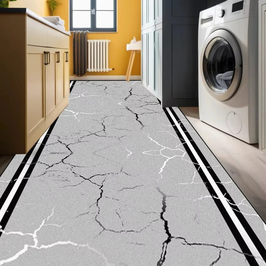 Navak Teppich Moderner geometrischer Flurteppich Küchendekor Rutschfeste Läuferteppiche Badezimmer Durchgangs-Eingangstürmatte Hotellobby Lange Teppiche