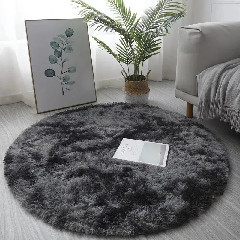 Exklusive Auswahl von Navak Carpet. Niedlicher, rutschfester, runder, weicher Shaggy-Teppich. Moderne, runde Teppiche für Kinderzimmer. Flauschige, Shaggy-Rundteppiche für Babyzimmer.