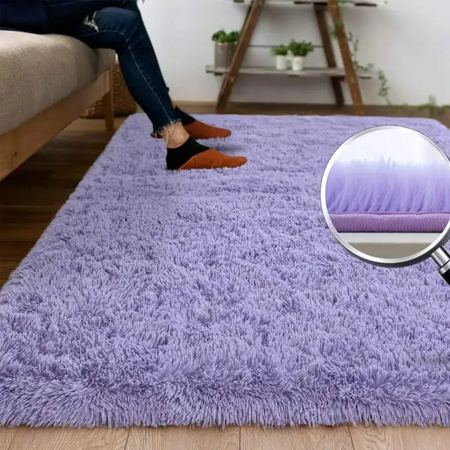 Navak Teppich, flauschiger Teppich für den Innenbereich, weicher Plüschteppich für das Wohnzimmer, rutschfester, langlebiger Teppich für Mädchenschlafzimmer, Kinderzimmerteppiche