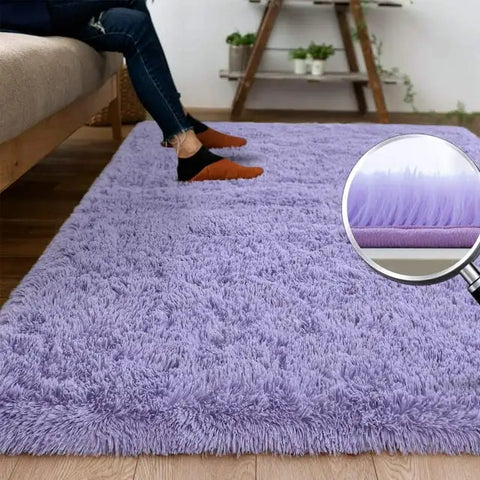Navak Teppich, flauschiger Teppich für den Innenbereich, weicher Plüschteppich für das Wohnzimmer, rutschfester, langlebiger Teppich für Mädchenschlafzimmer, Kinderzimmerteppiche