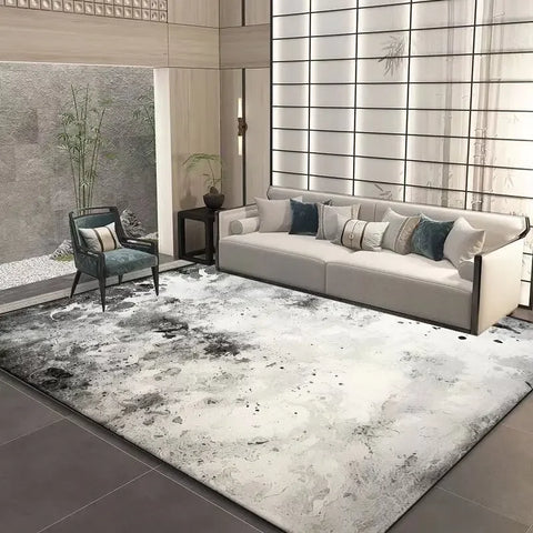 Navak Teppich, nordischer Luxus-Stil, Wohnzimmerteppich, abstraktes Schlafzimmerdekor, große Teppiche, waschbar, rutschfest, elastisch, Büro-Bodenmatte, bequem