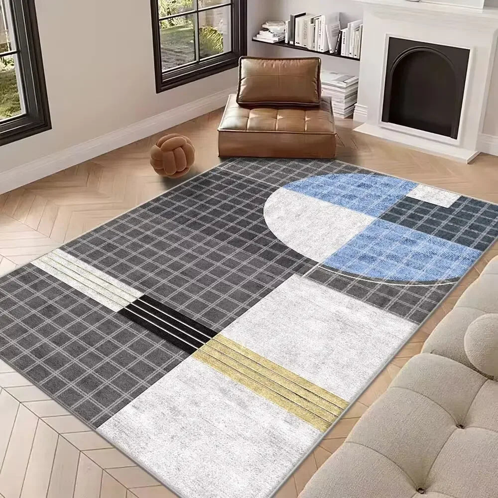 Navak Teppich, neuer abstrakter Teppich für Wohnzimmer, nordische Dekoration, Heimsofa-Teppiche, geometrisches Schlafzimmer, Nachttisch, weiche Bodenmatte, rutschfest