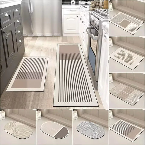 Navak Teppich Super Absorbent Küche Boden Matte Lange Diatomit Küche Teppich Weiche Waschbar Teppiche Anti Slip Badezimmer Eingang Fußmatte 주방매트