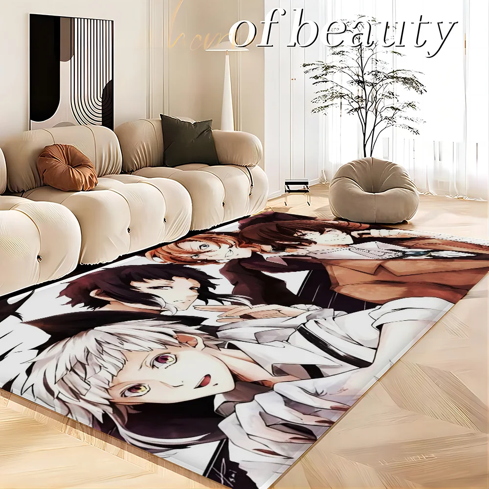 Navak Carpet Bungo Stray Dogs Zimmermatten Retro Multiple Choice Wohnzimmer Küchenteppich Rutschfester Willkommensteppich
