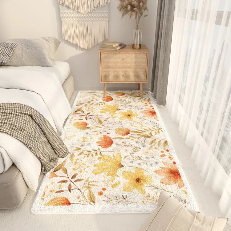 Navak Teppich, pastoraler Stil, weiche Bodenmatte für das Bett, waschbare Teppiche für das Wohnzimmer, dicker Plüsch, Schlafzimmer-Dekor-Teppich, flauschig, weich, Lounge-Teppich