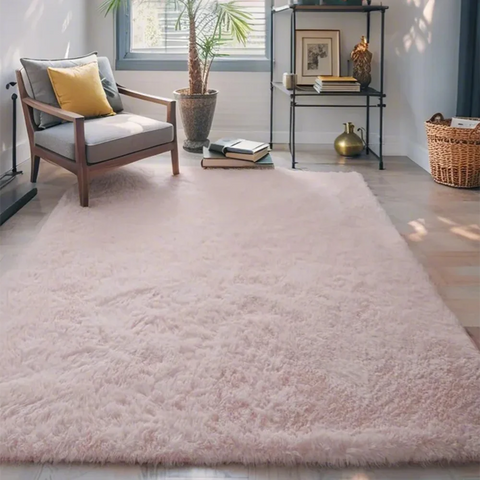 Navak Teppich, für Schlafzimmer, Wohnzimmer, flauschig, flauschig, zottelig, weich, Plüsch, grau, Teppich für den Innenbereich, grau, für Kinder, Heim, Wohnheim, Dekoration