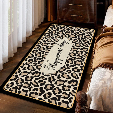 Navak Carpet Exclusive Picks Amerikanischer Leopardenmuster-Schmutzabweisender Teppich Schlafzimmer Nachttischvorleger Flur Fenster Bodenmatte Heimdekoration Sommer