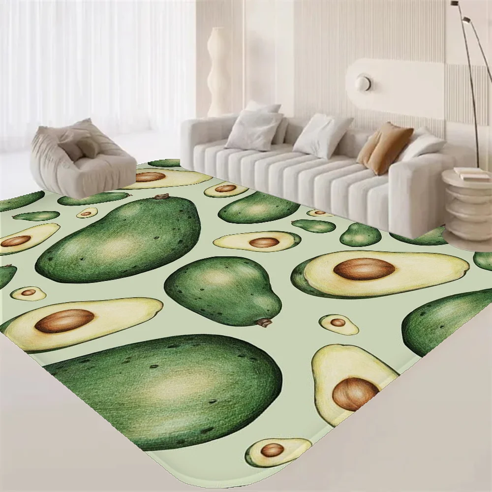 Navak Carpet Avocado Room Mats Retro Multiple Choice Living Room Kitchen Rug Non-Slip Welcome Rug
