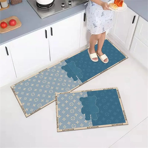 Navak Teppich, Küchenteppichmatten für Boden, Schlafzimmer, Wohnzimmer, langer Nachttisch, weicher, waschbarer Teppich, rutschfeste Fußmatte für Badezimmer, Eingang